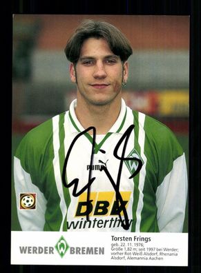 Torsten Frings Autogrammkarte Werder Bremen 1996-97 Original Signiert