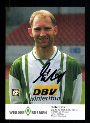 Dieter Eilts Autogrammkarte Werder Bremen 1996-97 Original Signiert