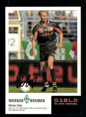 Dieter Eilts Autogrammkarte Werder Bremen 1998-99 Original Signiert