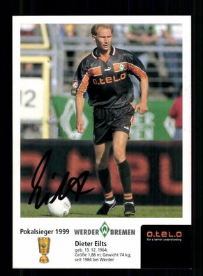 Dieter Eilts Autogrammkarte Werder Bremen 1999-00 Original Signiert