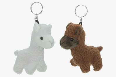 Schlüsselanhänger Plüschtier Alpaka 11cm Kuscheltiere Stofftiere Schlüsselring Lama