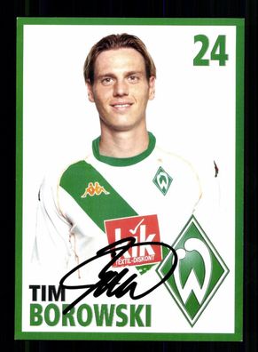 Tim Borowski Autogrammkarte Werder Bremen 2004-05 Original Signiert
