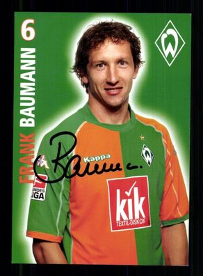 Frank Baumann Autogrammkarte Werder Bremen 2005-06 Original Signiert