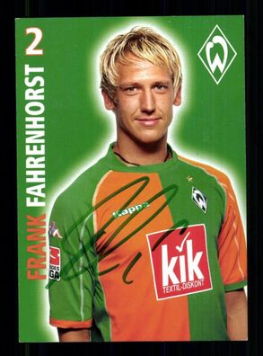 Frank Fahrenhorst Autogrammkarte Werder Bremen 2005-06 Original Signiert