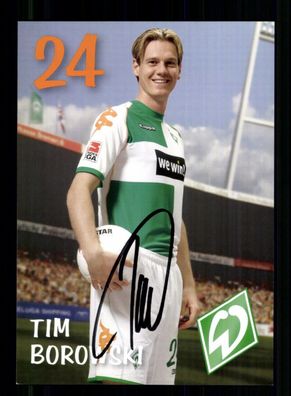 Tim Borowski Autogrammkarte Werder Bremen 2006-07 2. Karte Original Signiert