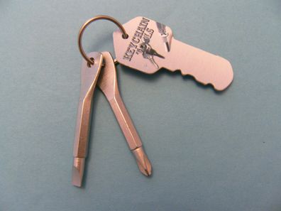 Schlüsselanhänger Kreuzschlitz- & Schlitzschraubendreher, Metall, Werkzeug Geschenk