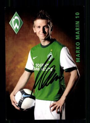 Marko Marin Autogrammkarte Werder Bremen 2009-10 Original Signiert