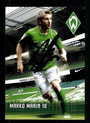 Marko Marin Autogrammkarte Werder Bremen 2011-12 Original Signiert