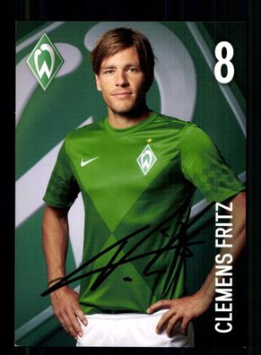 Clemens Fritz Autogrammkarte Werder Bremen 2012-13 1. Karte Original Signiert