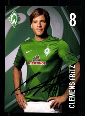 Clemens Fritz Autogrammkarte Werder Bremen 2012-13 2. Karte Original Signiert