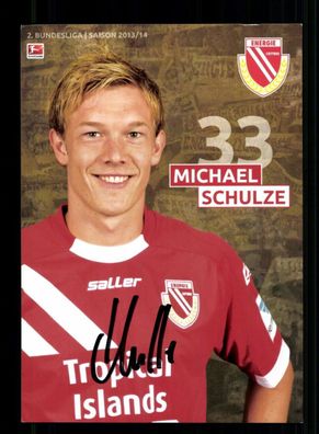 Michael Schulze Autogrammkarte Energie Cottbus 2013-14 Original Signiert