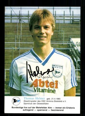 Thomas Helmer Autogrammkarte Arminia Bielefeld 1985-86 Original Signiert