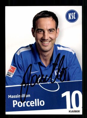 Massimilian Porcello Autogrammkarte Karlsruher SC 2010-11 Original Signiert