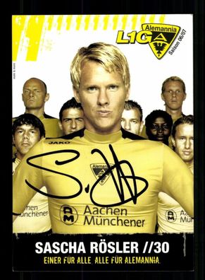 Sascha Rösler Autogrammkarte Alemannia Aachen 2006-07 Original Signiert