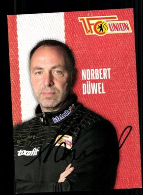 Norbert Düwel Autogrammkarte Union Berlin 2014-15 Original Signiert