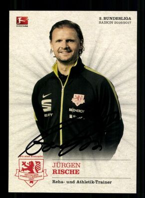Jürgen Rische Autogrammkarte Eintracht Braunschweig 2016-17 Original Sign