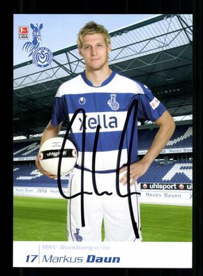 Markus Daun Autogrammkarte MSV Duisburg 2007-08 Original Signiert
