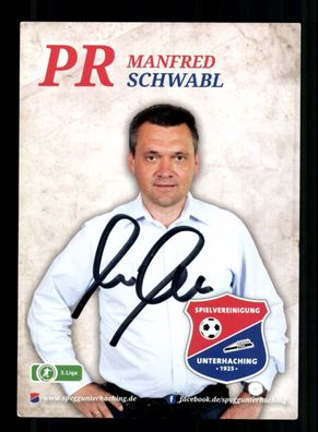 Manfred Schwabl Autogrammkarte SpVgg Unterhaching 2014-15 Original Signiert