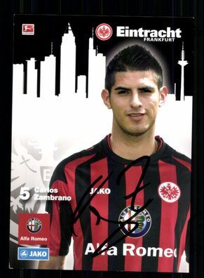 Carlos Zambrano Autogrammkarte Eintracht Frankfurt 2013-14 Original Sign.