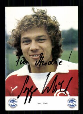Sepp Weikel Autogrammkarte Fortuna Düsseldorf 1980-81 Original Signiert