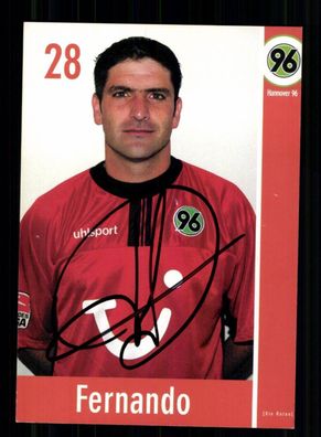 Fernando Autogrammkarte Hannover 96 2002-03 Original Signiert