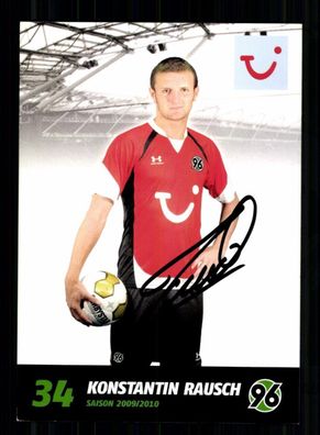 Konstantin Rausch Autogrammkarte Hannover 96 2009-10 Original Signiert