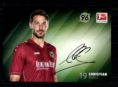 Christian Schulz Autogrammkarte Hannover 96 2014-15 Original Signiert