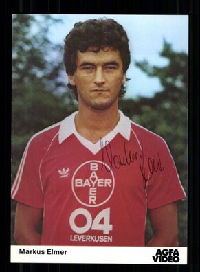 Markus Elmer Autogrammkarte Bayer Leverkusen 1982-83 Original Signiert