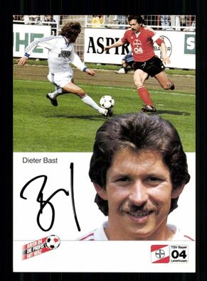Dieter Bast Autogrammkarte Bayer Leverkusen 1985-86 Original Signiert
