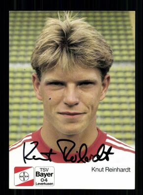 Knut Reinhardt Autogrammkarte Bayer Leverkusen 1988-89 Original Signiert
