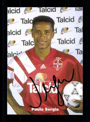 Paulo Sergio Autogrammkarte Bayer Leverkusen 1994-95 Original Signiert