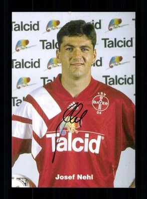 Josef Nehl Autogrammkarte Bayer Leverkusen 1994-95 Original Signiert