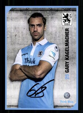 Gary Kagelmacher Autogrammkarte TSV 1860 München 2014-15 Original Signiert