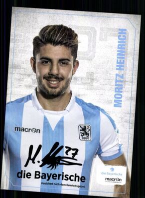 Moritz Heinrich Autogrammkarte TSV 1860 München 2016-17 Original Signiert