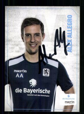 Alex Allegro Autogrammkarte TSV 1860 München 2016-17 Original Signiert