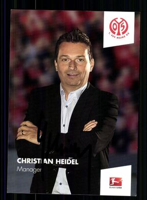 Christian Heidel Autogrammkarte FSV Mainz 05 2014-15 Original Signiert