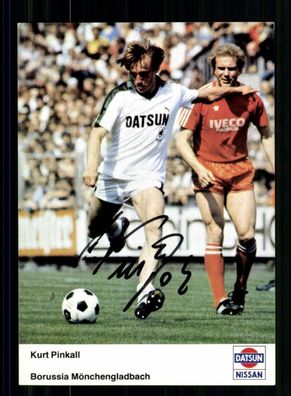 Kurt Pinkall Autogrammkarte Borussia Mönchengladbach 1982-83 Original Signiert