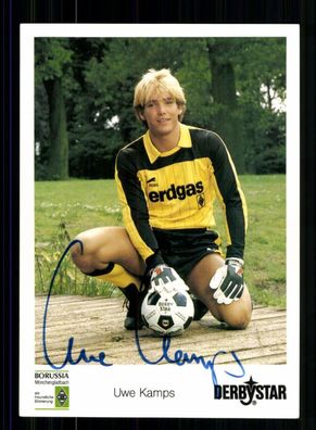Uwe Kamps Autogrammkarte Borussia Mönchengladbach 1984-85 Orig Sign