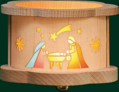 Teelichtlaterne Geburt Christi Höhe= 5,5cm NEU Holzlaterne Leuchter Advent Kerzen
