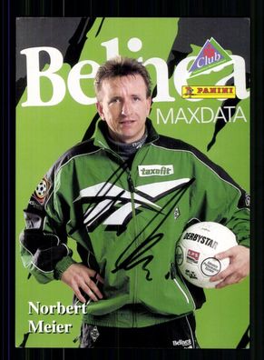 Norbert Meier Autogrammkarte Borussia Mönchengladbach 1997-98 Orig Sign