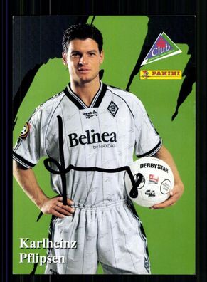 Karlheinz Pflipsen Autogrammkarte Borussia Mönchengladbach 1997-98 Orig Sign