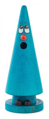 Räucherfigur Mini-Ziegenbein Blau H: 9cm NEU Räuchermann Rauchmann Rauchfigur