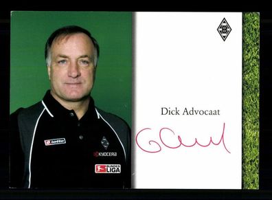 Dick Advocaat Autogrammkarte Borussia Mönchengladbach 2004-05 2. Karte