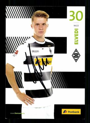 Nico Elvedi Autogrammkarte Borussia Mönchengladbach 2016-17 Orig. Sign.