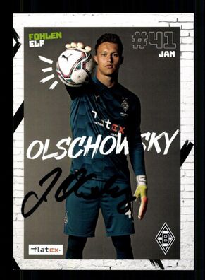 Jan Olschowsky Autogrammkarte Borussia Mönchengladbach 2020-21 Orig. Sign.