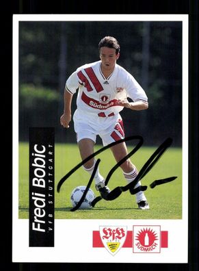 Fredi Bobic Autogrammkarte VfB Stuttgart 1994-95 Original Signiert