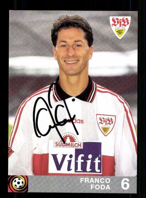 Franco Foda Autogrammkarte VfB Stuttgart 1996-97 Original Signiert