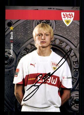 Andreas Beck Autogrammkarte VfB Stuttgart 2007-08 Original Signiert