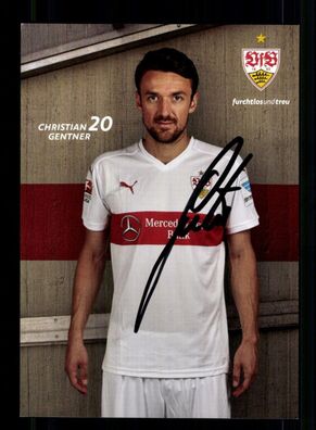 Christian Gentner Autogrammkarte VfB Stuttgart 2015-16 Original Signiert