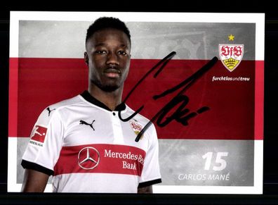 Carlose Mane Autogrammkarte VfB Stuttgart 2017-18 Original Signiert